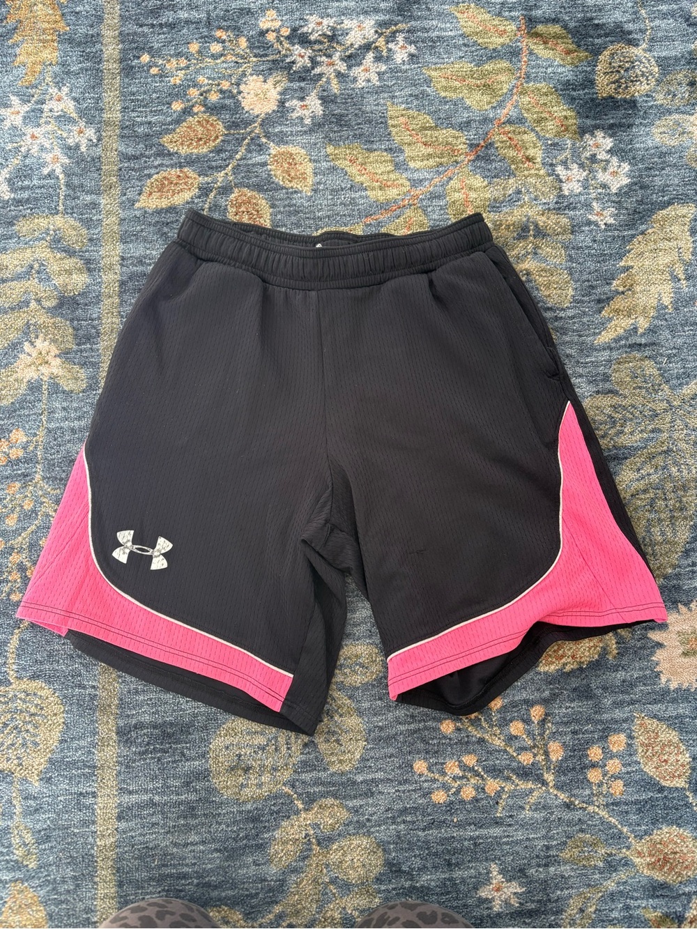 Under Armour Black and Pink Athletic Performance Shorts